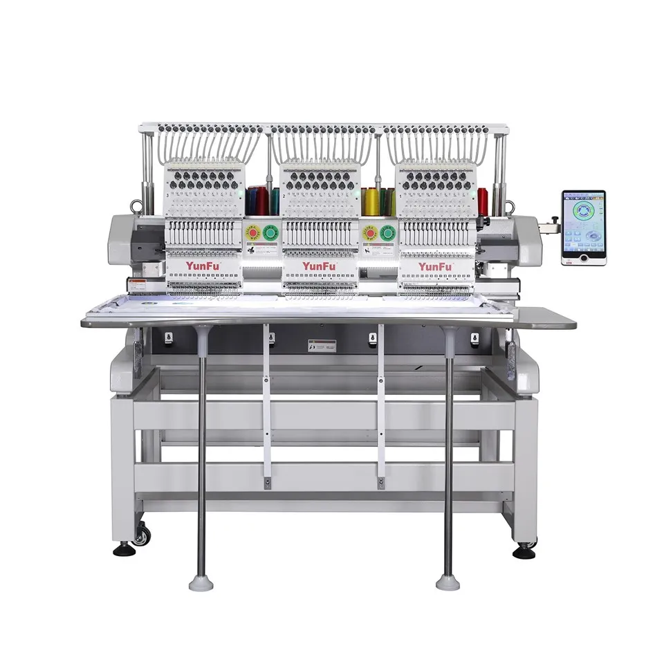 3-Head Industrial Automatic Embroidery Machine factory